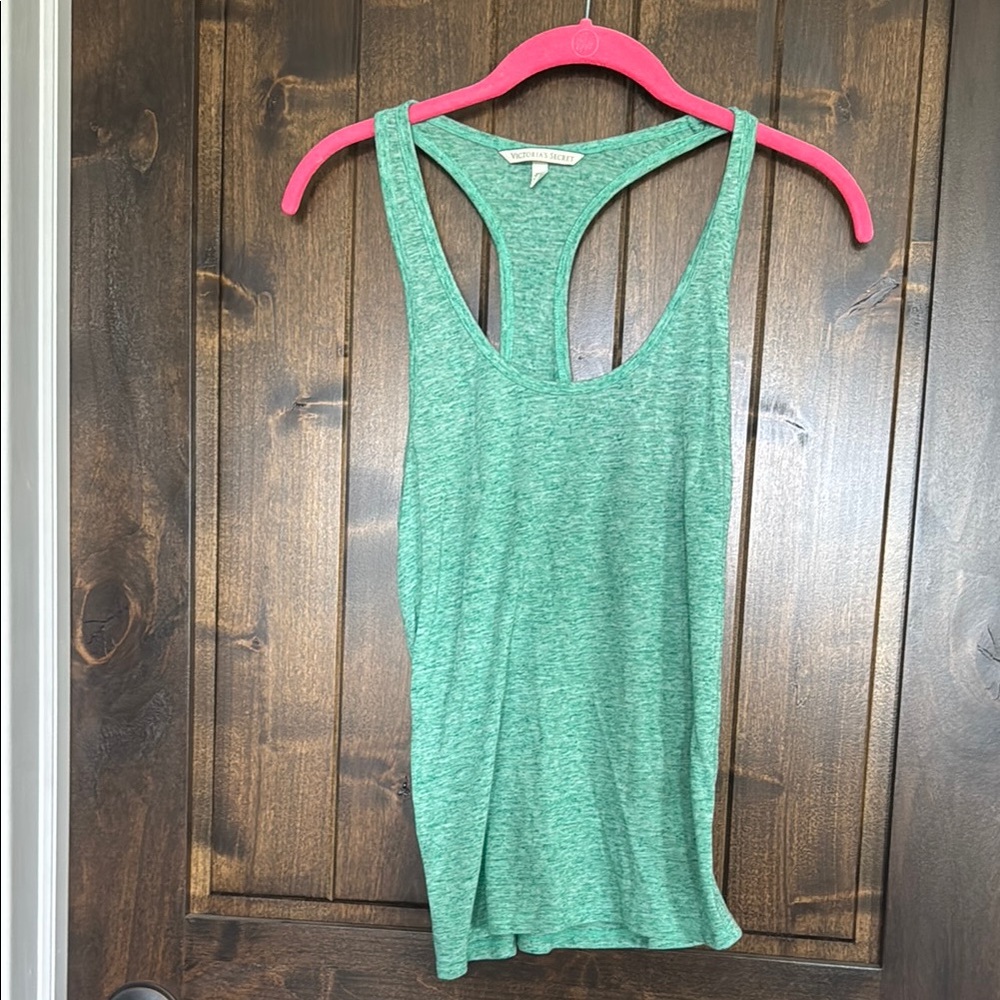 Victoria’s Secret Heather Green Racerback Tank Top Size XS